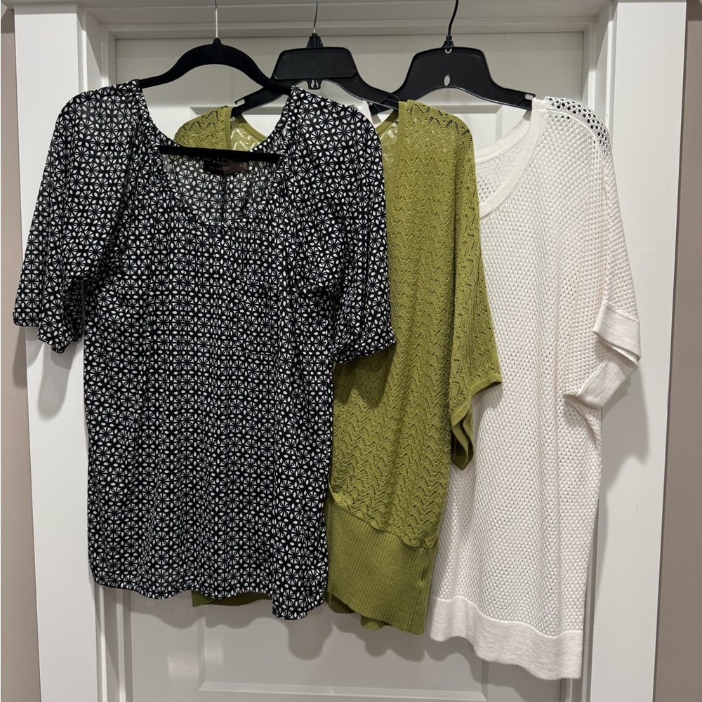 The Limited a.n.a. Old Navy Women’s XL TOPS Bundle ~ Black, Green, White